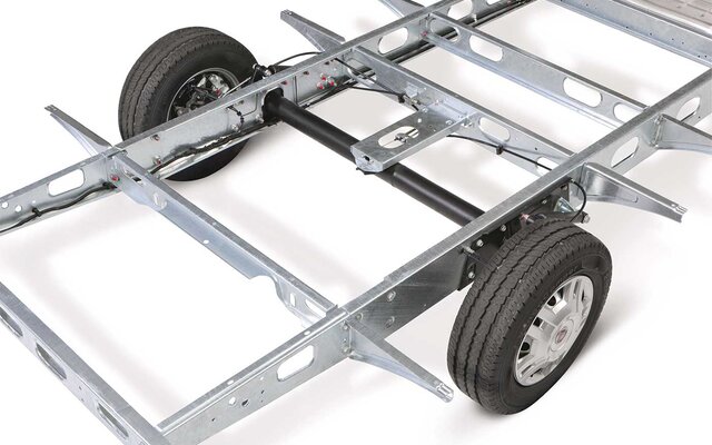 HYMER-Reisemobil Leichtbaurahmen-Chassis mit Einzelradaufhängung 